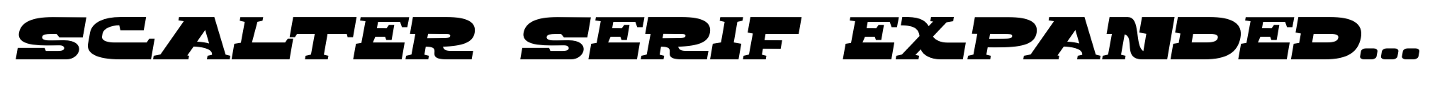 Scalter Serif Expanded Slanted image